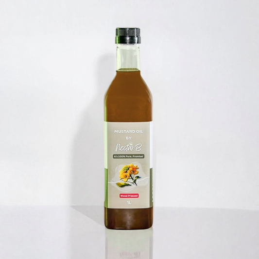 Wood Pressed Mustard Oil | 100% Pure | Kachi Ghani | Unrefined | Chemical-Free