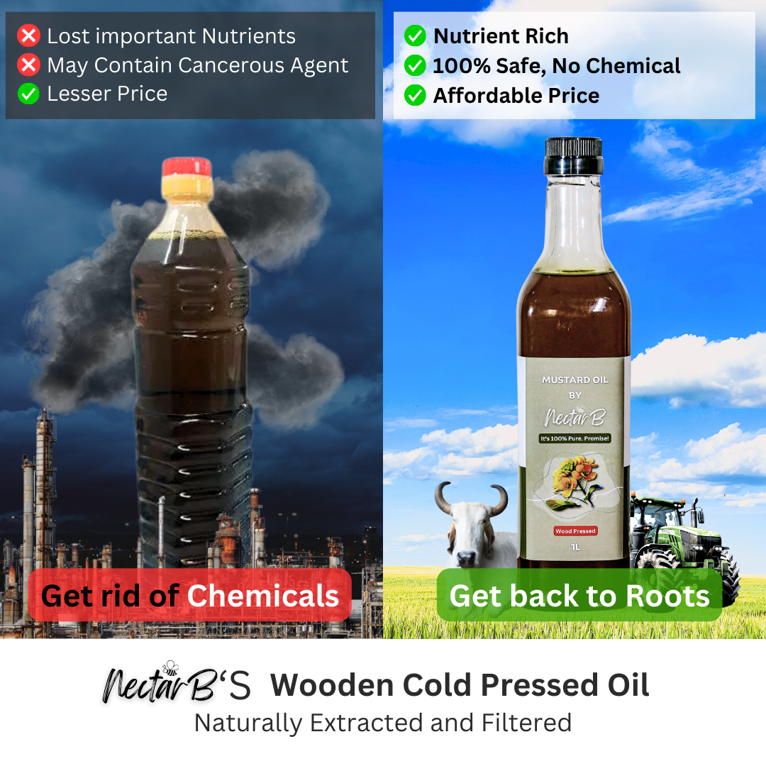 Refined oil vs Wood pressed mustard oil