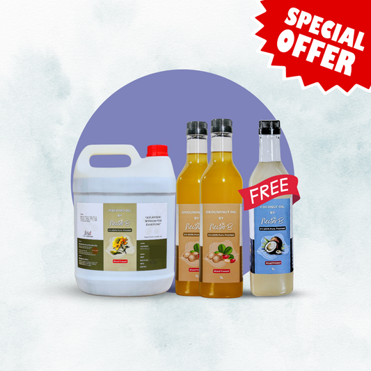 Free 1L Coconut Oil with Family Health Pack | 100% Pure | Kachi Ghani | Unrefined | Chemical-Free